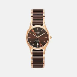 Women Brown Analog Stainless Steel Watch 658844 49 65 63