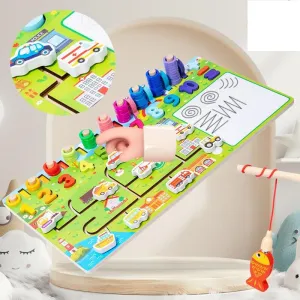 Wooden Multi-functional Traffic Model Logarithmic Board