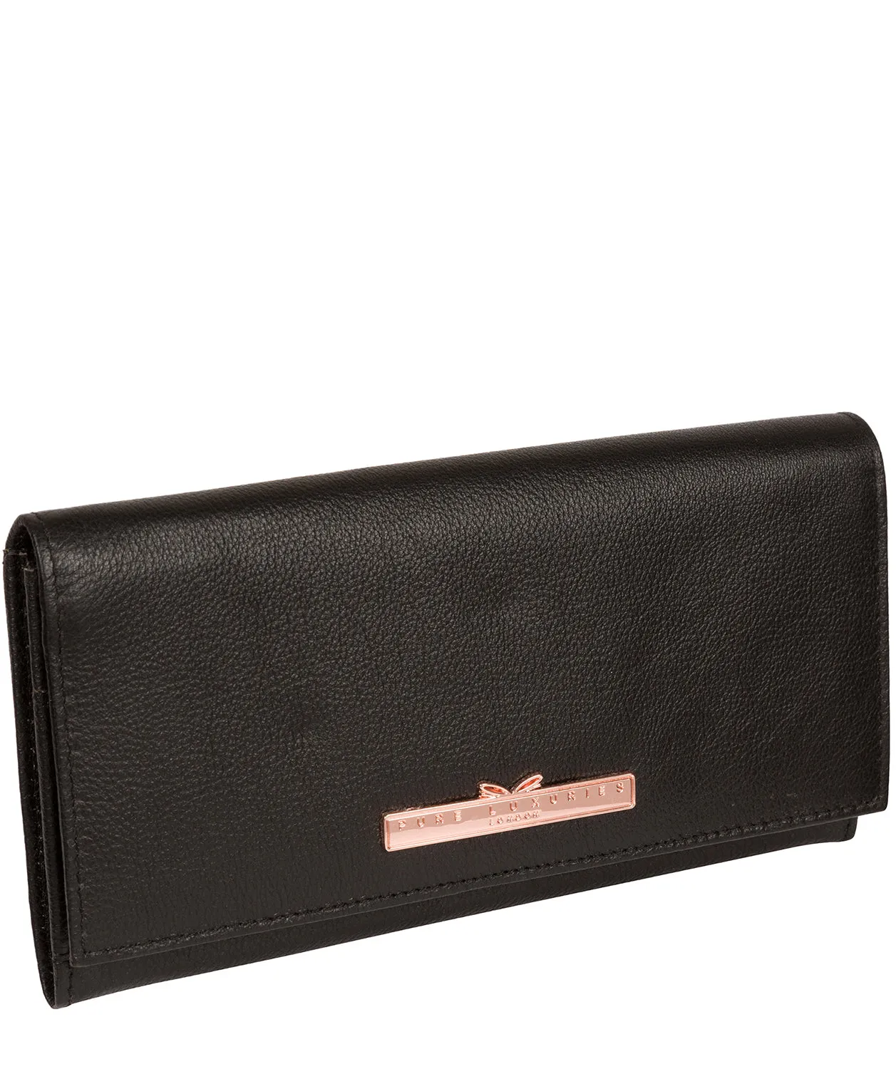 'Wren' Black Leather Purse