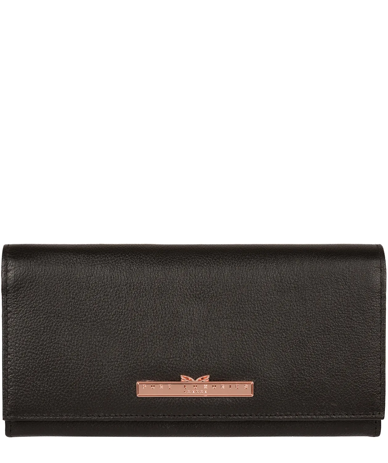 'Wren' Black Leather Purse
