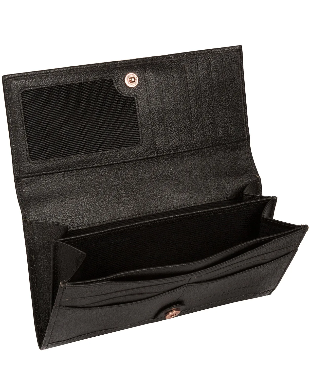 'Wren' Black Leather Purse