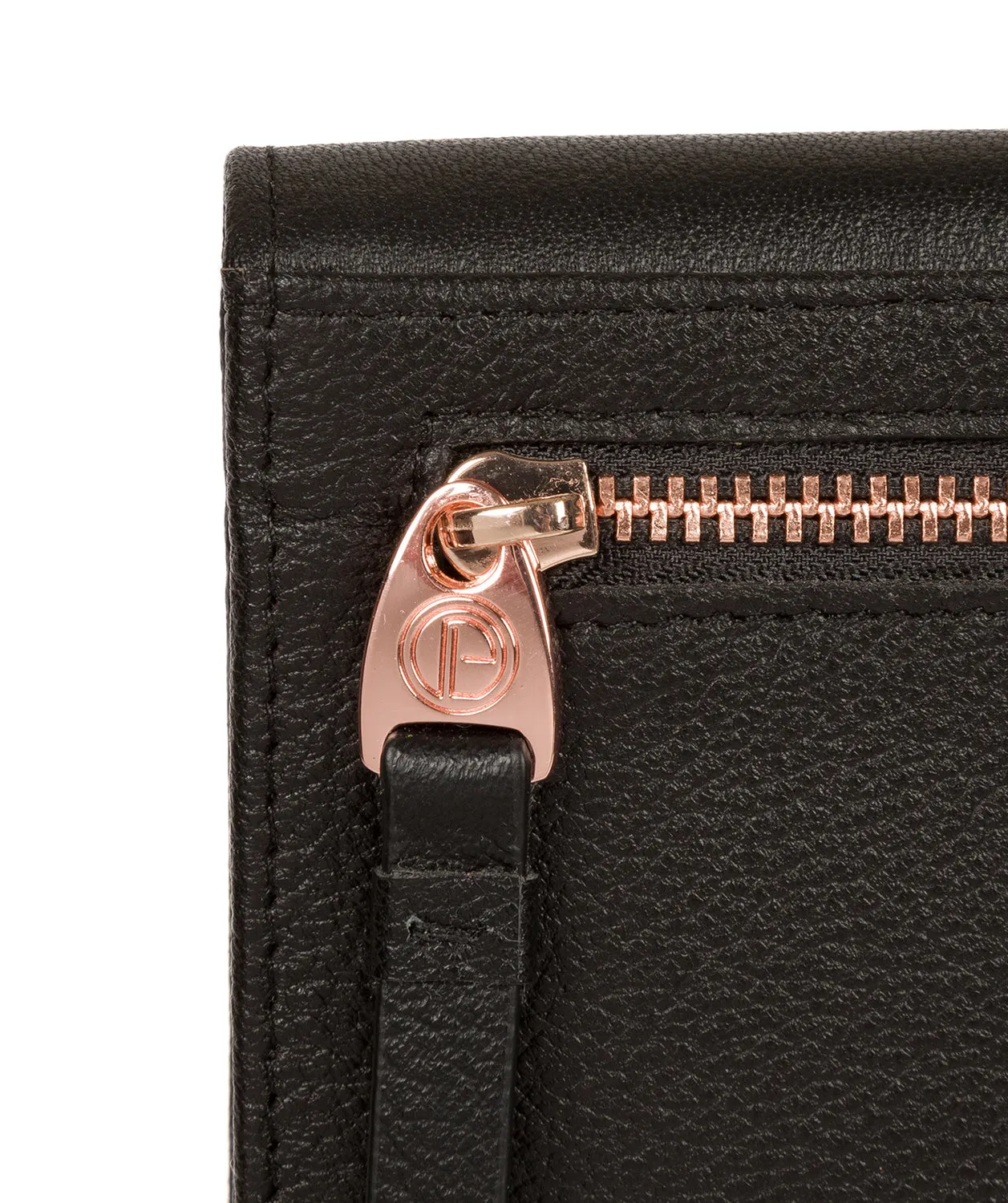 'Wren' Black Leather Purse