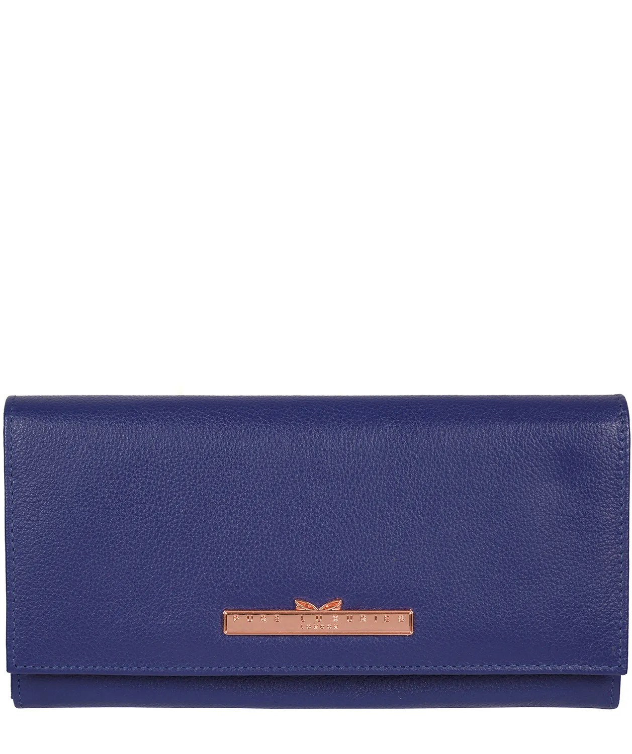 'Wren' Navy Blue Leather Purse