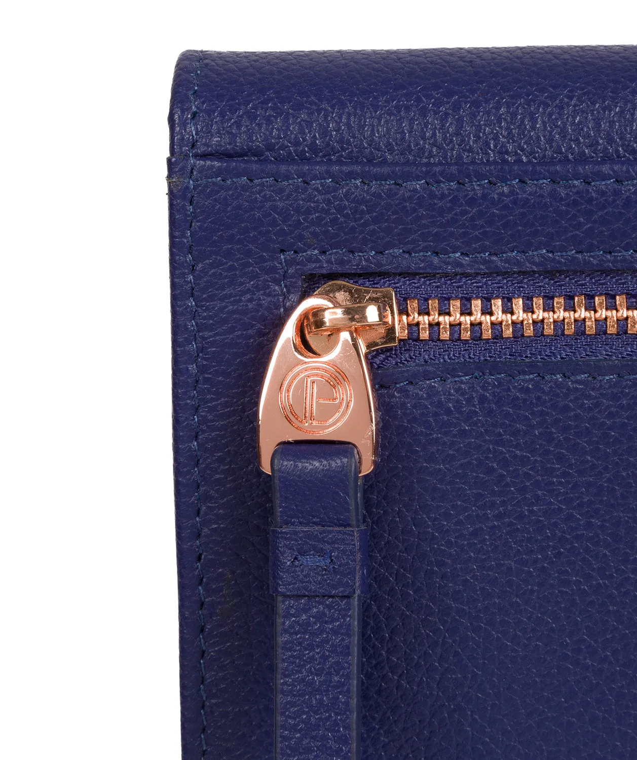 'Wren' Navy Blue Leather Purse