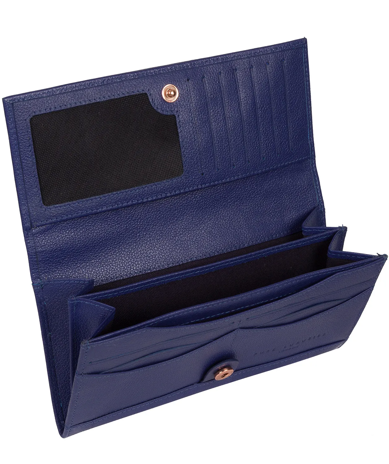 'Wren' Navy Blue Leather Purse