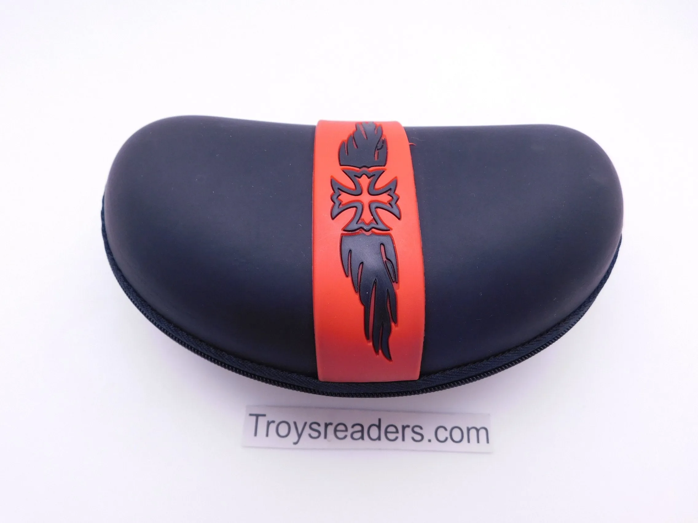 XL Rubber Zipper Hard Case with Biker Logo in Six Colors