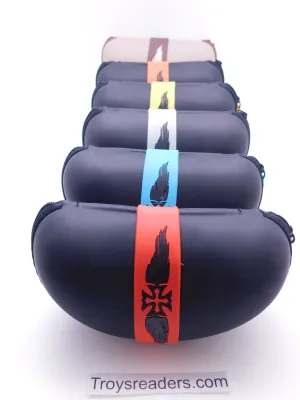 XL Rubber Zipper Hard Case with Biker Logo in Six Colors