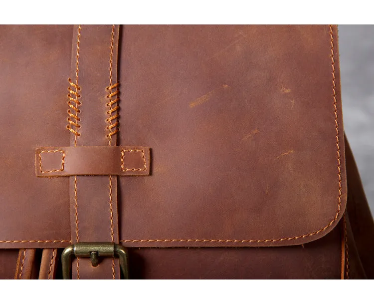 YAAGLE High Quality Genuine Leather Outdoor Backpack YG1112
