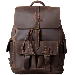 YAAGLE High Quality Genuine Leather Outdoor Backpack YG1112
