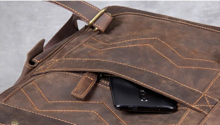 YAAGLE High Quality Genuine Leather Outdoor Backpack YG1112