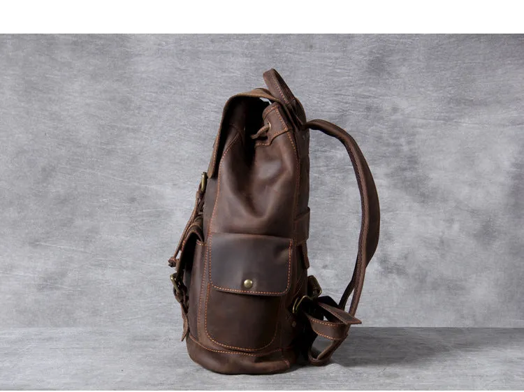YAAGLE High Quality Genuine Leather Outdoor Backpack YG1112