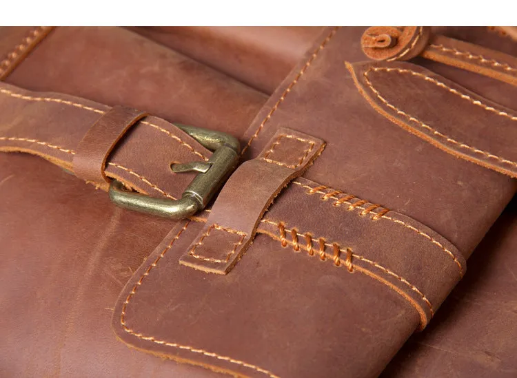YAAGLE High Quality Genuine Leather Outdoor Backpack YG1112