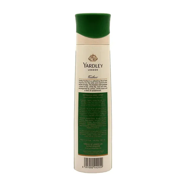 YARDLEY LONDON FEATHER BODY SPRAY 150ML