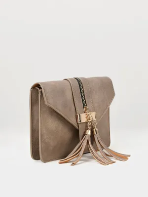 Zipped Tassel Bag