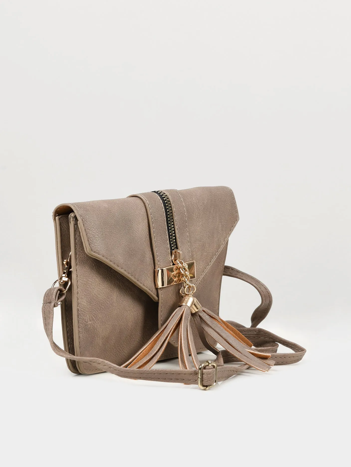 Zipped Tassel Bag